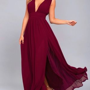Lulus Heavenly Hues Maxi Dress - Burgundy
